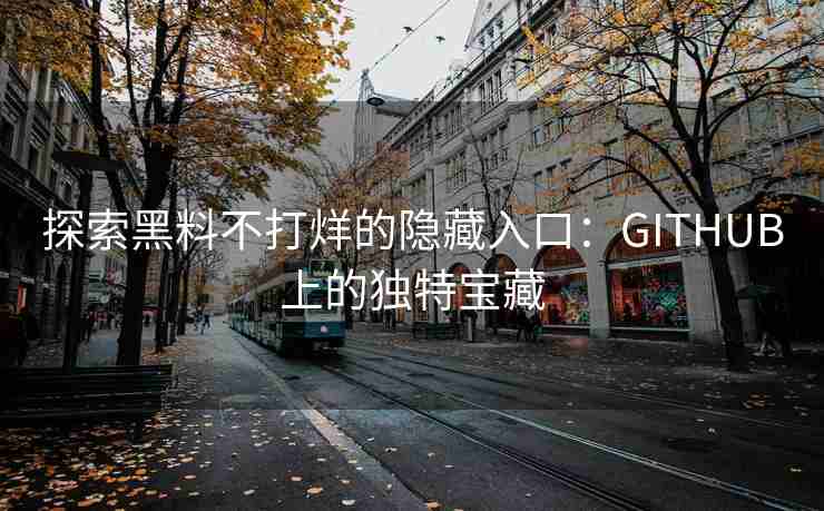 探索黑料不打烊的隐藏入口：GITHUB上的独特宝藏